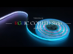 720 आरजीबीआईसी कोब एलईडी पट्टी 12 वी 24 वी