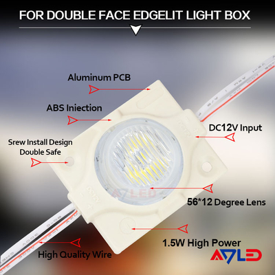 IP67 LED मॉड्यूल लाइट्स डबल साइड एज लिट लाइटबॉक्स Dimmable 12 वोल्ट 3030 SMD LED चिप