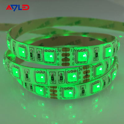 हरा रंग SMD 5050 60LEDs/M एलईडी स्ट्रिप लाइट्स फर्नीचर सजावट के लिए उच्च उज्ज्वल जलरोधक