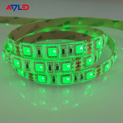 हरा रंग SMD 5050 60LEDs/M एलईडी स्ट्रिप लाइट्स फर्नीचर सजावट के लिए उच्च उज्ज्वल जलरोधक