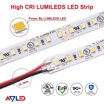 SMD2835 12v हाई CRI LED स्ट्रिप लाइट 5 साल की वारंटी