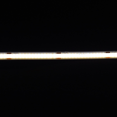 लचीला सीओबी एलईडी लाइट स्ट्रिप - 12V/24V 16.4ft/5m लंबाई 320 एलईडी/एम CRI90 रेटिंग कम वोल्टेज ऑपरेशन 6000K ठंडा सफेद
