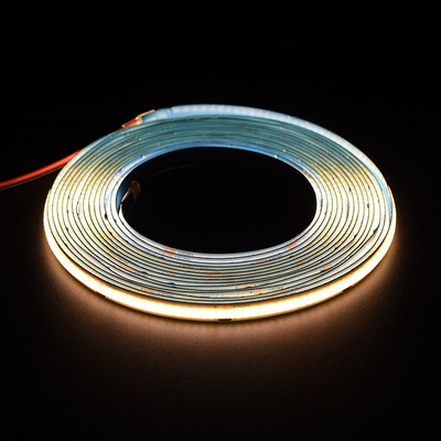 उच्च घनत्व डॉटलेस 480Leds लचीला COB पट्टी प्रकाश COB एलईडी पट्टी 5 मीटर / रील 8MM 12V/24V