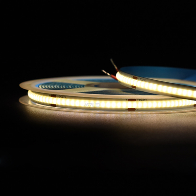 उच्च घनत्व डॉटलेस 480Leds लचीला COB पट्टी प्रकाश COB एलईडी पट्टी 5 मीटर / रील 8MM 12V/24V