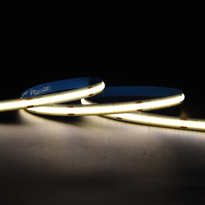 सीओबी स्ट्रिप लाइट 320लीड रील-टू-रील डीसी 24 वी 3000 के रंग तापमान आईपी 20 यूएल सूचीबद्ध चमक और निर्दोष के साथ रेटेड