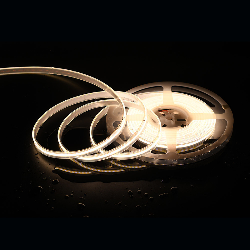 COB DC24V लचीला एलईडी पट्टी प्रकाश 480leds/m रील से रील सफेद रंग तापमान IP20 रेटेड 3 साल की वारंटी के साथ